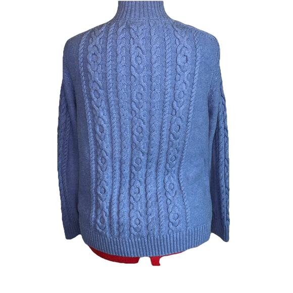 L.L. Bean Women’s Cottage Core Cable Fisherman Knit Womens SZ 1X Full Zip Up - Picture 2 of 10